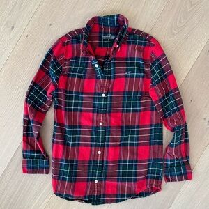Vineyard Vines Boys Red Plaid Shirt Size Small